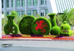 花卉造型扮靚街頭